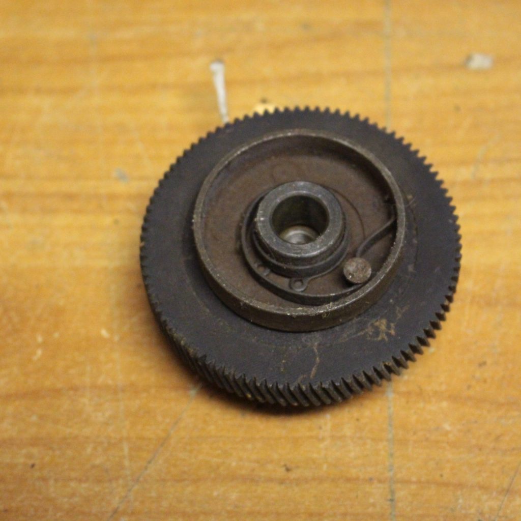 Velocette vervroeger / Velocette automatic timing unit.